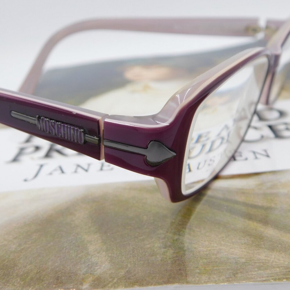 Moschino Rectangle Frames | Purple & Pink | Rx Ey… - image 2
